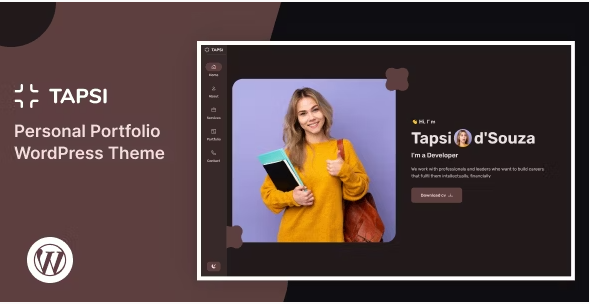 Tapsi – Personal Portfolio WordPress Theme