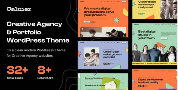 Calmer - Creative Portfolio and Agency WordPress Theme