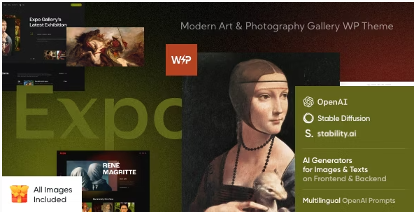 Expo - Modern Art & Photography Gallery WordPress Theme