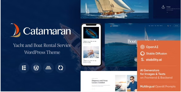 Product Image - Catamaran – Yacht Club & Boat Rental WordPress theme