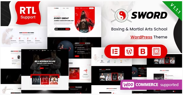 Product Image - Sword – Martial Arts Boxing WordPress Theme + RTL