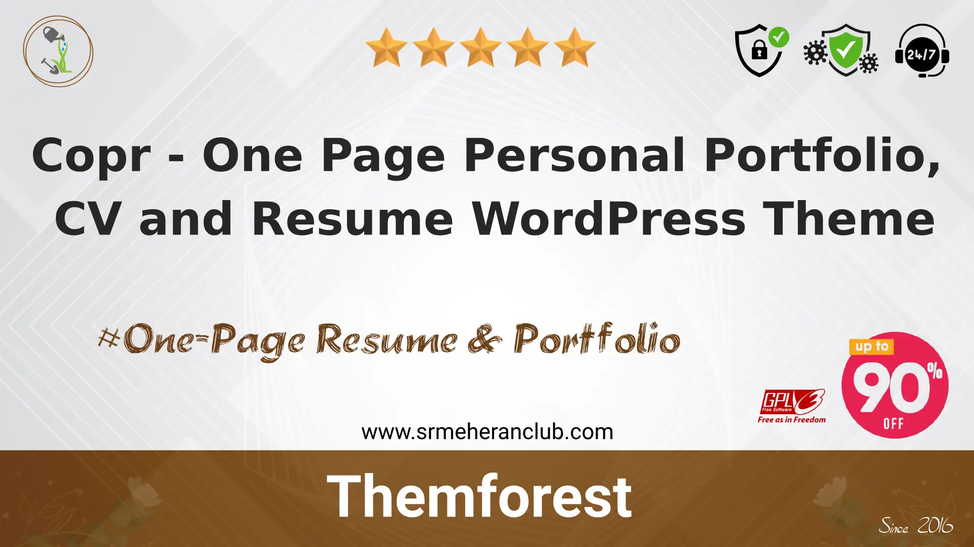 Copr – One Page Personal Portfolio, CV and Resume WordPress Theme — Theme by Themeforest