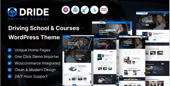 Product Image - Dride – Driving School & Courses WordPress Theme 1.0