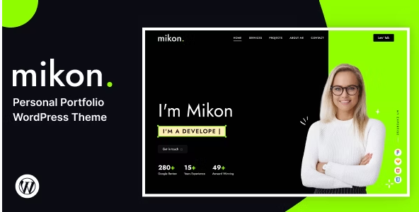 Mikon - Personal Portfolio WordPress Theme