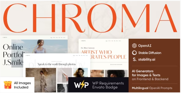 Chroma - Photography Portfolio WordPress Theme