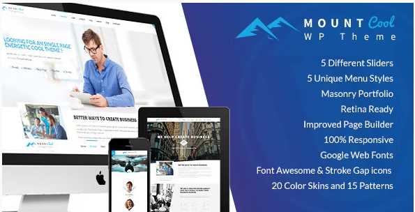 MountCool - Single Page Portfolio WordPress Theme
