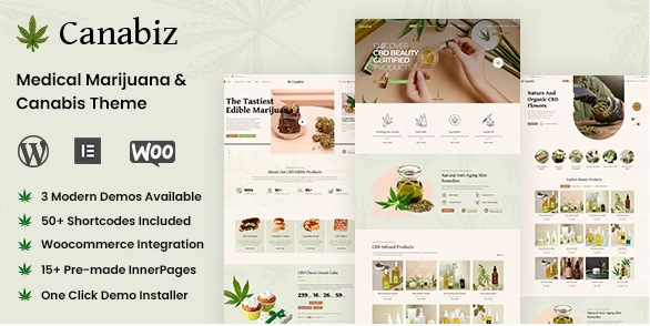 Canabiz - Weed Medical Marijuana, Cannabis Shop Theme
