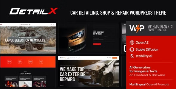 Product Image - DetailX – Car Detailing, Shop & Repair Theme 1.9.0