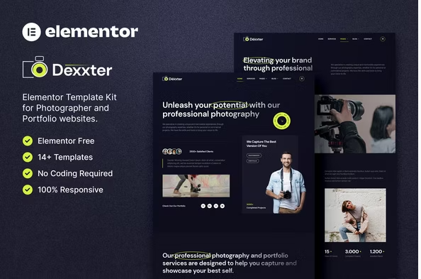 Dexxter – Photography & Portfolio Elementor Template Kit