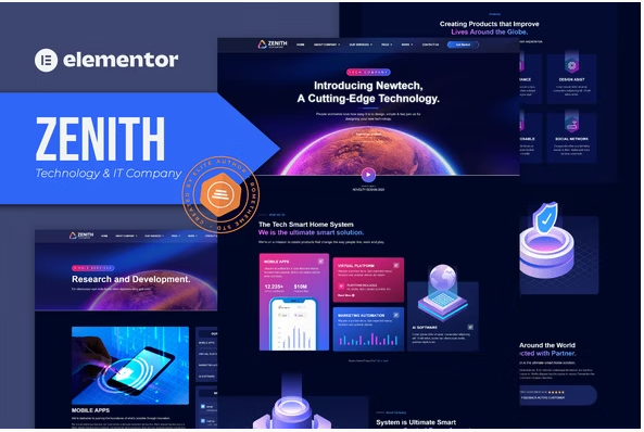 Product Image - Zenith – Technology & IT Company Elementor Template Kit