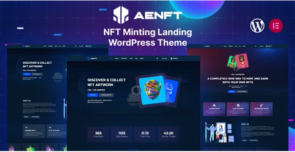 Aenft - NFT Minting Collection WordPress Theme