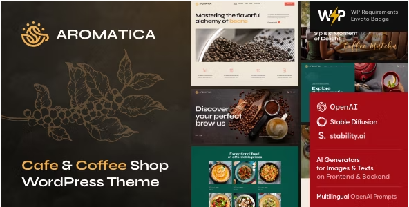 Aromatica - Cafe & Coffee Shop WordPress Theme
