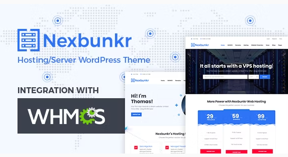Nexbunker - Hosting/Server WordPress Theme + WHMCS