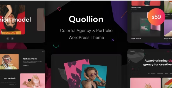 Quollion - Colorful Agency & Portfolio WordPress Theme