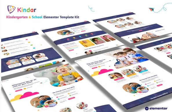 Product Image - Kindar – Kindergarten & School Elementor Template Kit