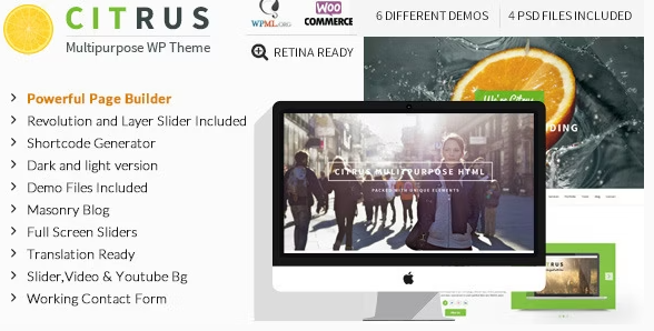 Citrus - One Page WordPress