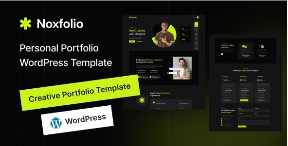 Noxfolio - Personal Portfolio Resume Elementor WordPress Theme