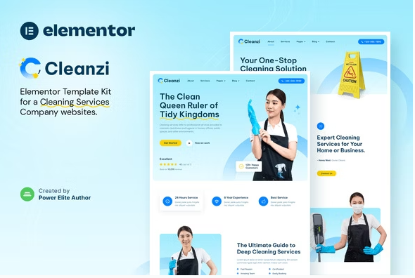 Product Image - Cleanzi – Cleaning Services Elementor Template Kit