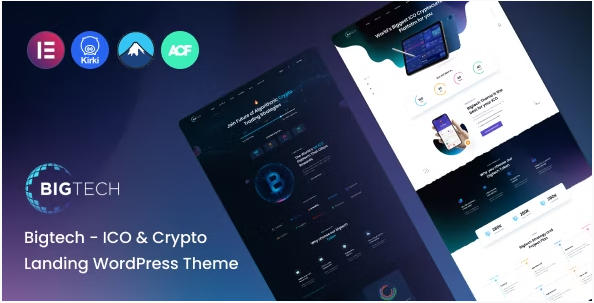 Product Image - Bigtech – ICO & Crypto Landing WordPress Theme