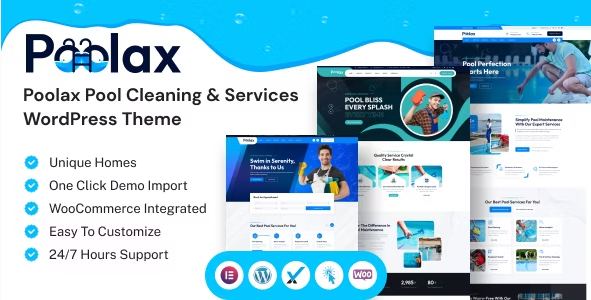 Product Image - Poolax – Pool Cleaning & Services WordPress Theme