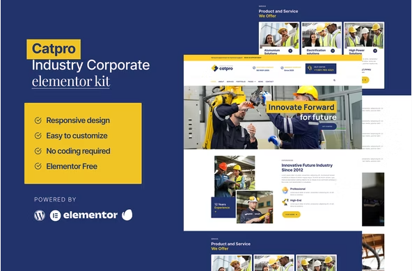 Catpro - Industry Corporate Elementor Template Kit