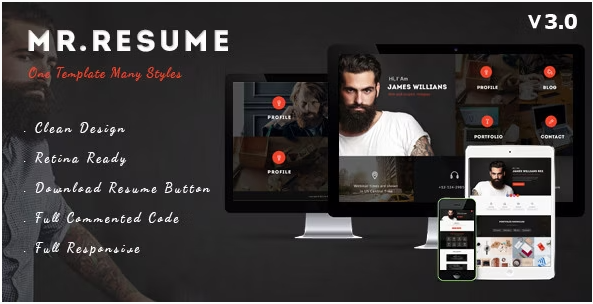 Morgan - Resume, vCard, Personal, Profile and Portfolio WP Theme
