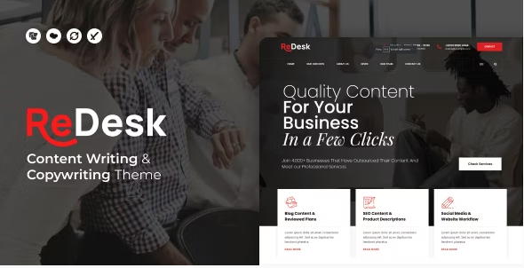 Product Image - ReDesk – Content Writing & Copywriting Theme