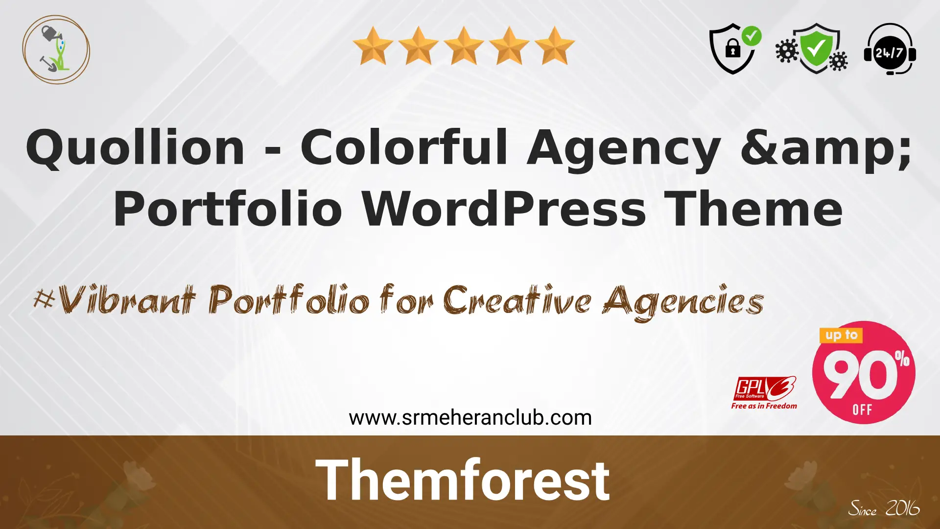 Quollion – Colorful Agency & Portfolio WordPress Theme — Theme by Themeforest