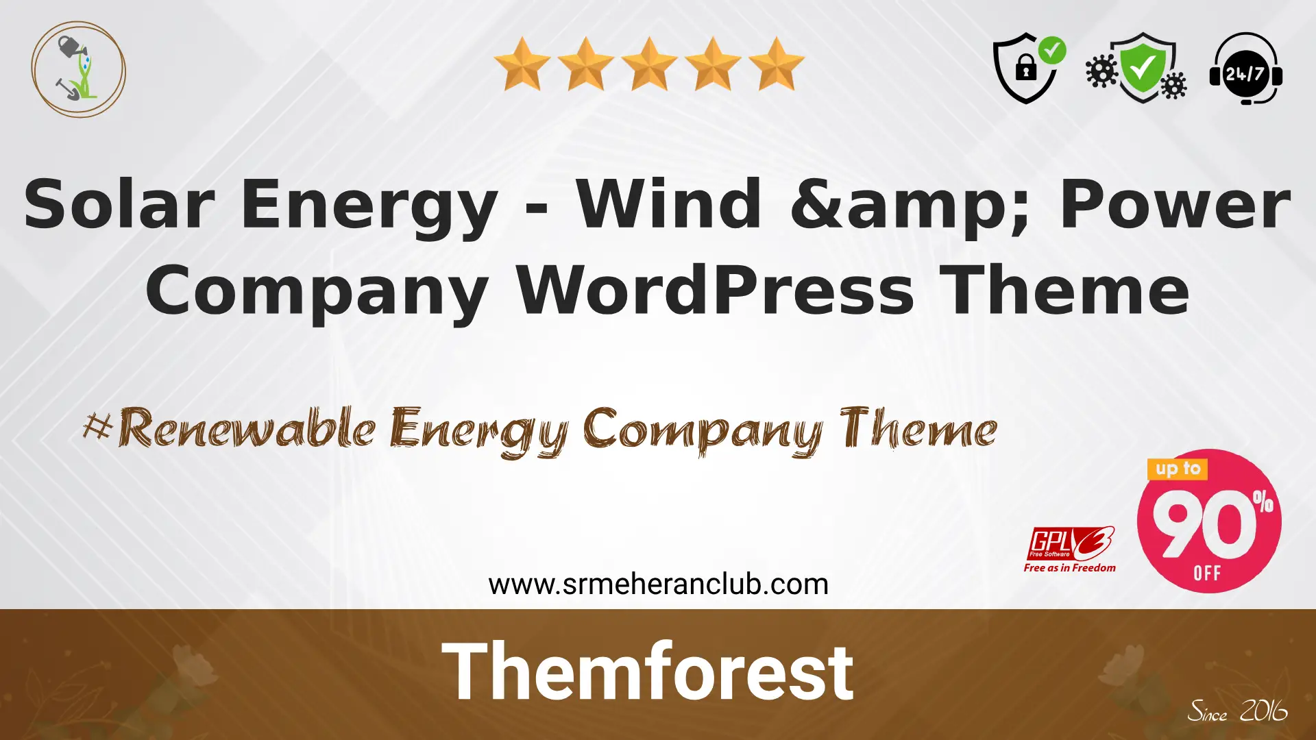 Solar Energy – Wind & Power Company WordPress Theme — Theme by Themeforest