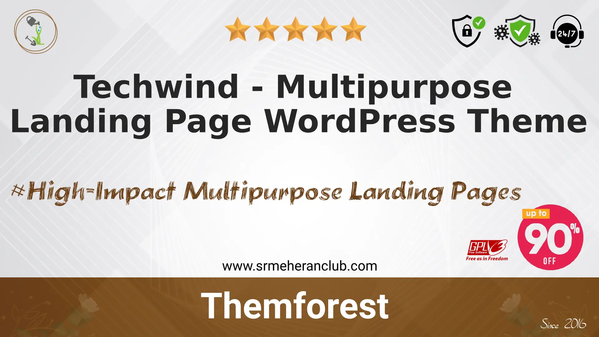 Techwind – Multipurpose Landing Page WordPress Theme — Theme by Themeforest