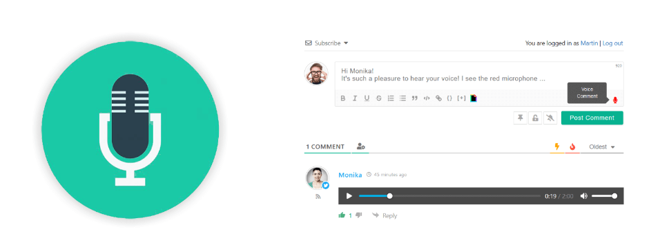 wpDiscuz – Voice Commenting