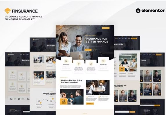 Product Image - Finsurance – Insurance Agency & Finance Template Kit Product Image - Finsurance – Insurance Agency & Finance Template Kit