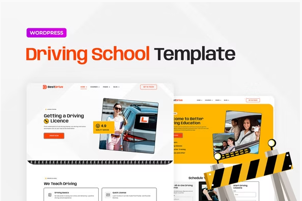 Product Image - BestDrive – Driving School Elementor Template Kit
