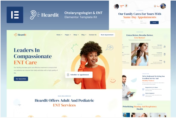HeardIt - Otolaryngologist & ENT Elementor Pro Template Kit