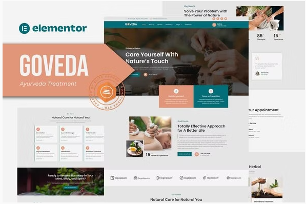 Product Image - Goveda – Ayurveda Treatment Elementor Template Kit