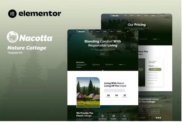 Product Image - Nacotta – Nature Cottage Elementor Template Kit Product Image - Nacotta – Nature Cottage Elementor Template Kit