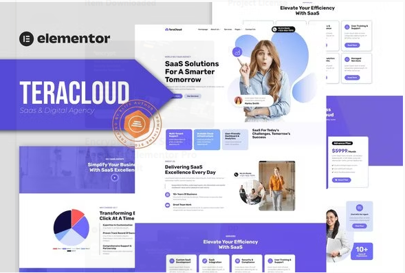 Product Image - Teracloud – Saas & Digital Agency Elementor Template Kit