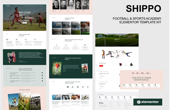 Product Image - Shippo – Football & Sports Academy Elementor Template Kit
