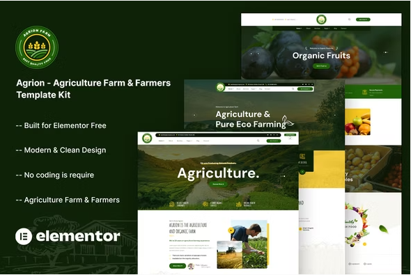 Product Image - Agrion – Agriculture Farm & Farmers Template Kit