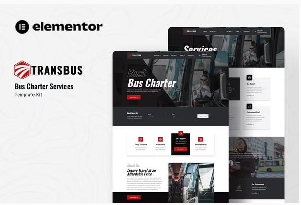 Product Image - Transbus – Bus Charter Service Elementor Template Kit