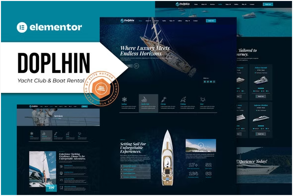 Product Image - Dolphin – Yacht Club & Boat Rental Elementor Pro Template Kit