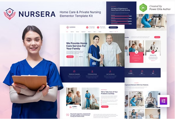 Product Image - Nursera – Home Care & Private Nursing Services Elementor Template Kit
