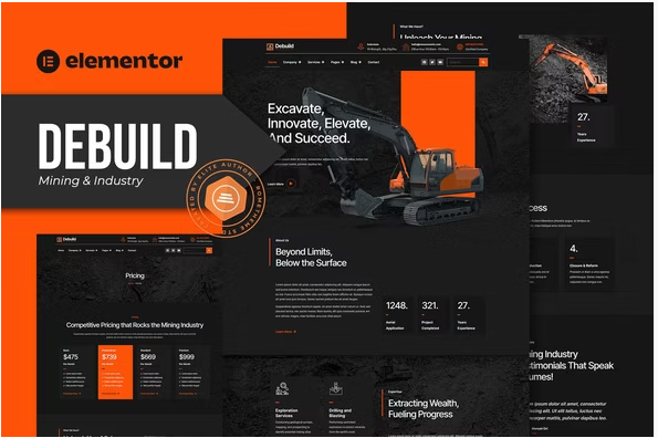 Product Image - Debuild – Mining & Industry Elementor Pro Template Kit