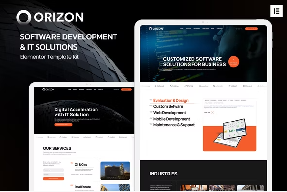 Orizon - Software Development & IT Solutions Elementor Template Kit
