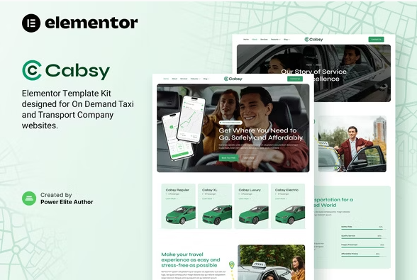 Product Image - Cabsy – Transport Company & On Demand Taxi Elementor Template Kit Product Image - Cabsy – Transport Company & On Demand Taxi Elementor Template Kit