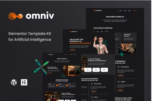 Product Image - Omniv AI – Artificial Intelligence Elementor Template Kit