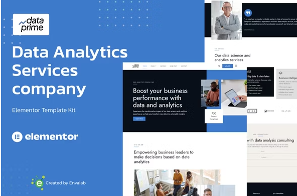 Product Image - Dataprime – Data Analytics Services Elementor Template Kit