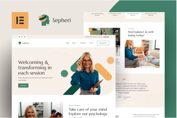 Product Image - Sepheri – Psychologist Elementor Pro Template Kit Product Image - Sepheri – Psychologist Elementor Pro Template Kit