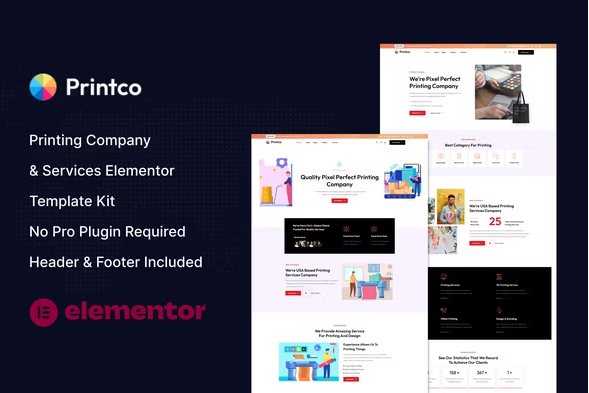 Product Image - Printco – Printing Company & Services Elementor Template Kit Product Image - Printco – Printing Company & Services Elementor Template Kit