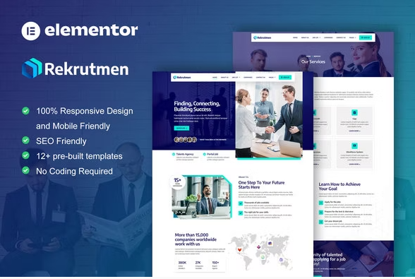 Product Image - Rekrutmen – Human Resource & Recruitment Agency Elementor Template Kit